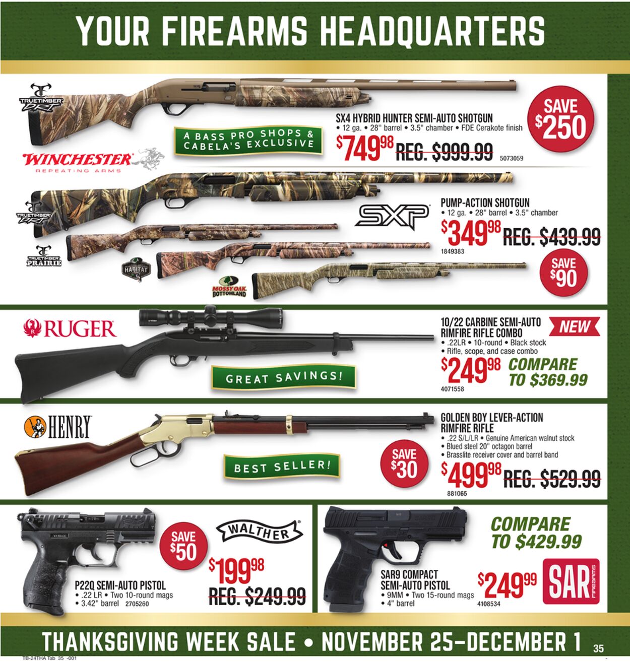 Weekly ad Cabela's 11/25/2024 - 12/01/2024