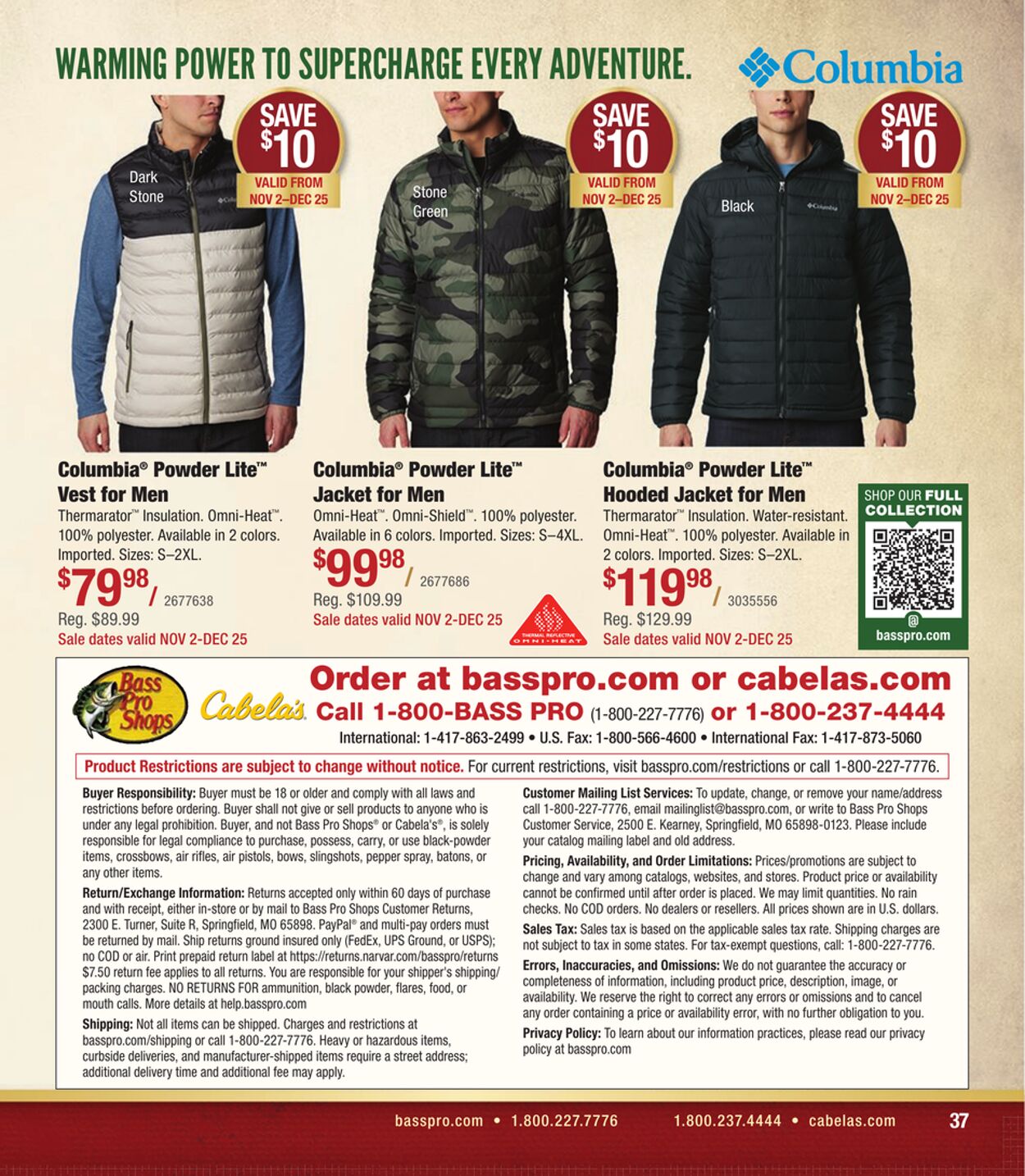 Weekly ad Cabela's 10/26/2023 - 12/26/2023