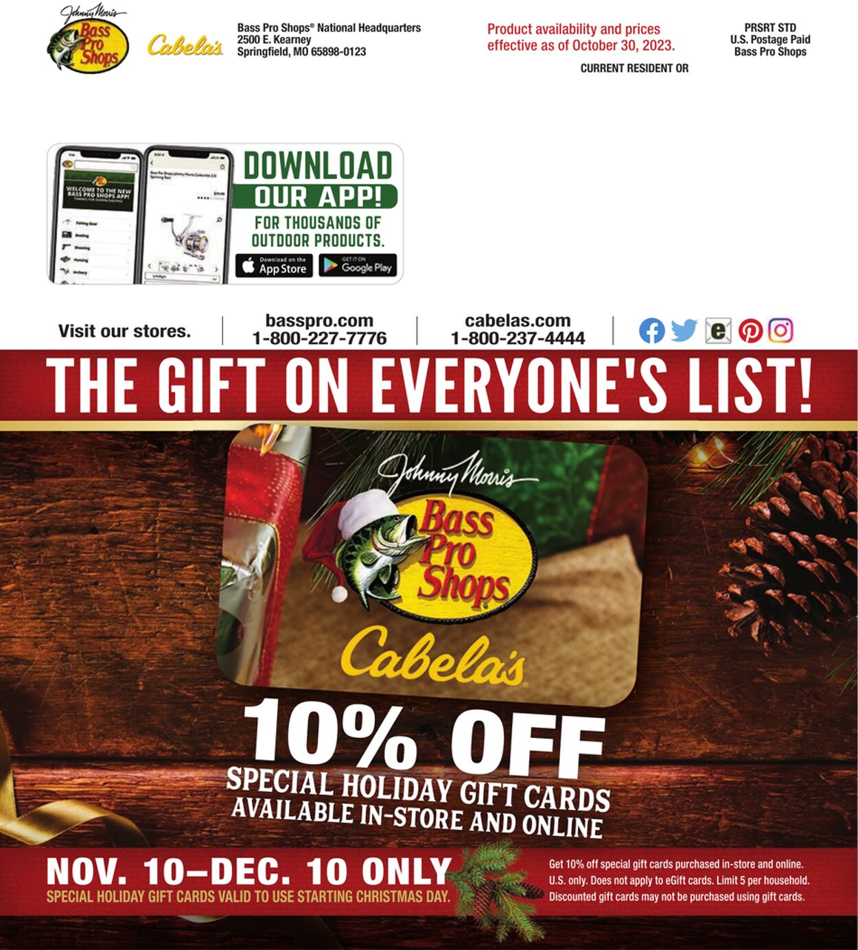 Weekly ad Cabela's 10/26/2023 - 12/26/2023