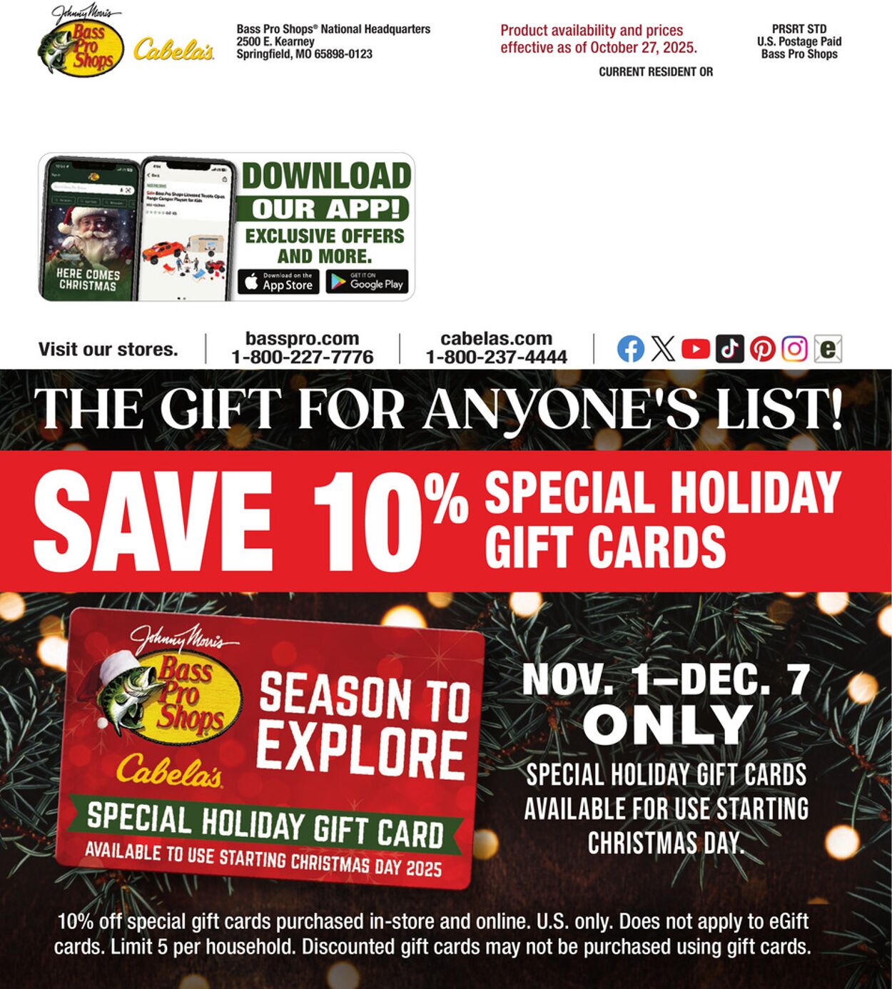 Weekly ad Cabela's 10/24/2025 - 11/07/2025