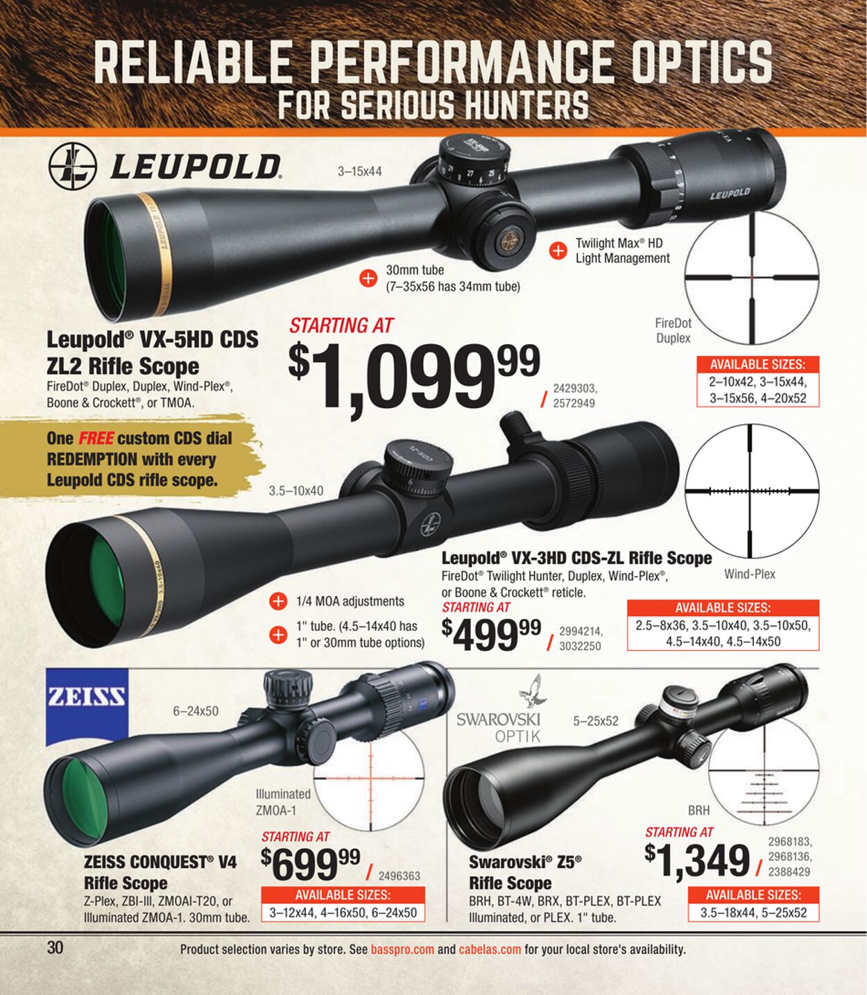 Weekly ad Cabela's 08/31/2023 - 12/30/2023