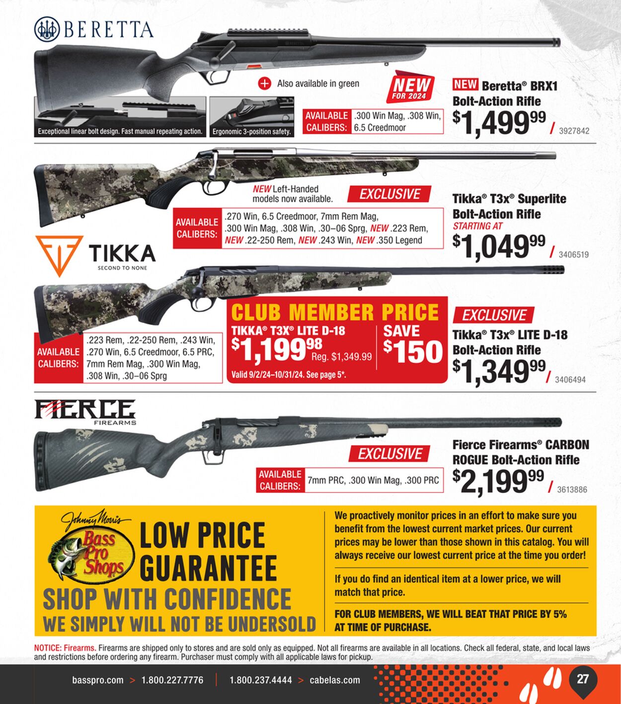 Weekly ad Cabela's 08/29/2024 - 01/29/2025