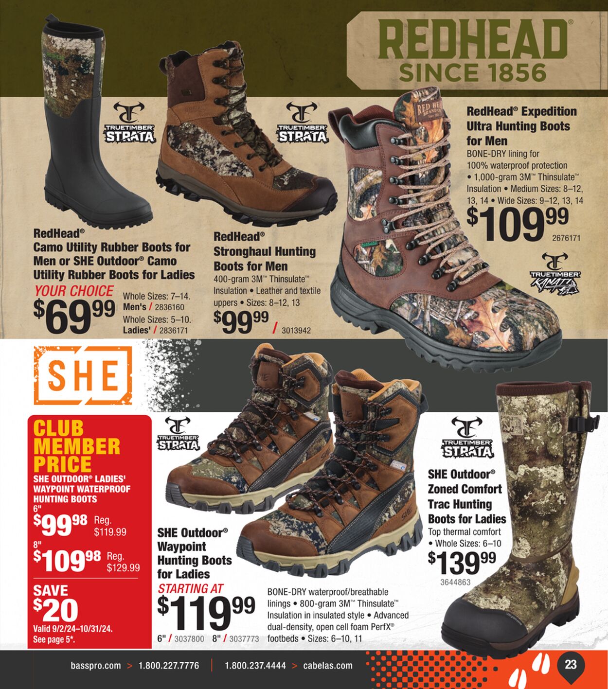 Weekly ad Cabela's 08/29/2024 - 01/29/2025