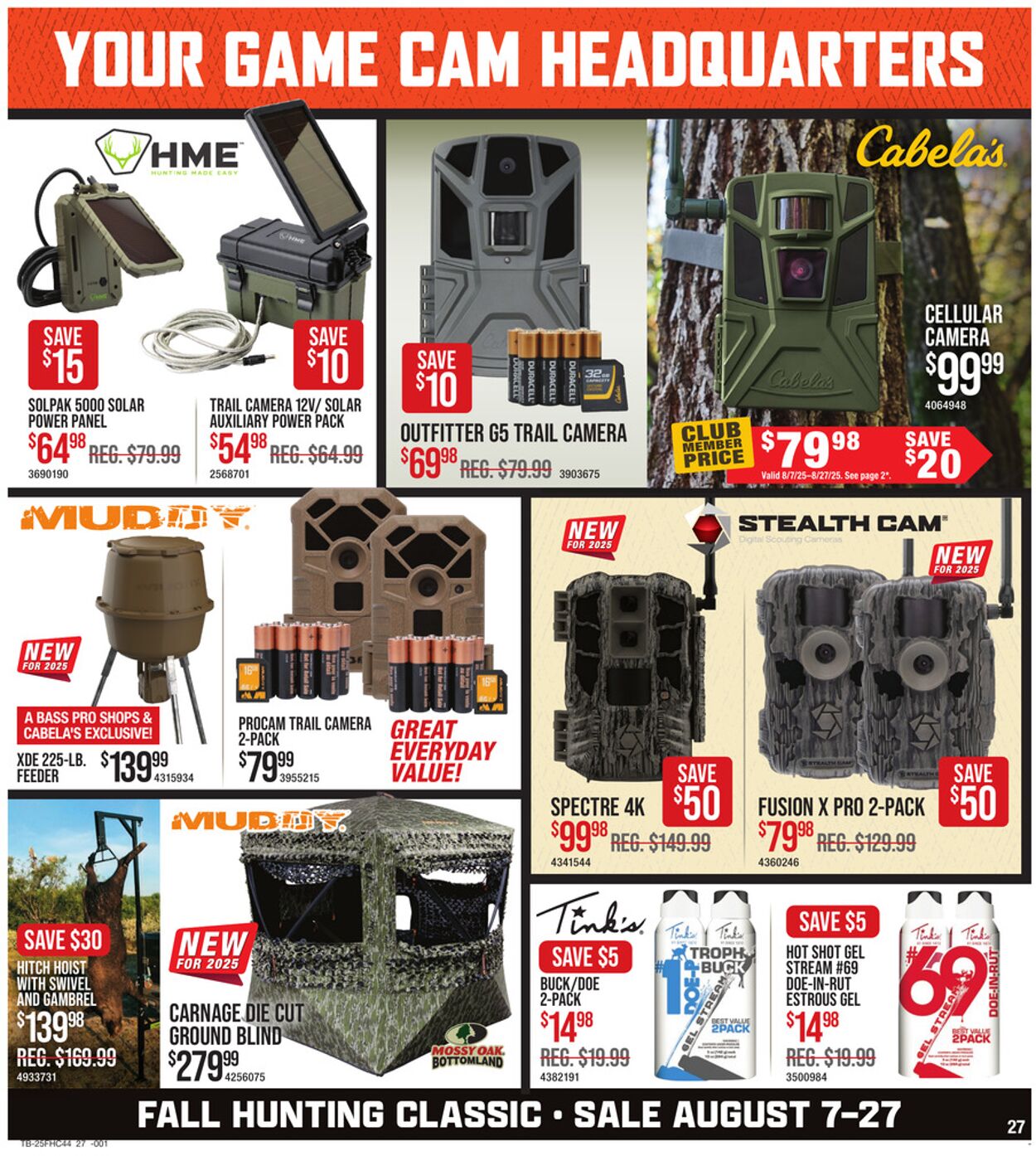 Weekly ad Cabela's 08/07/2025 - 08/27/2025