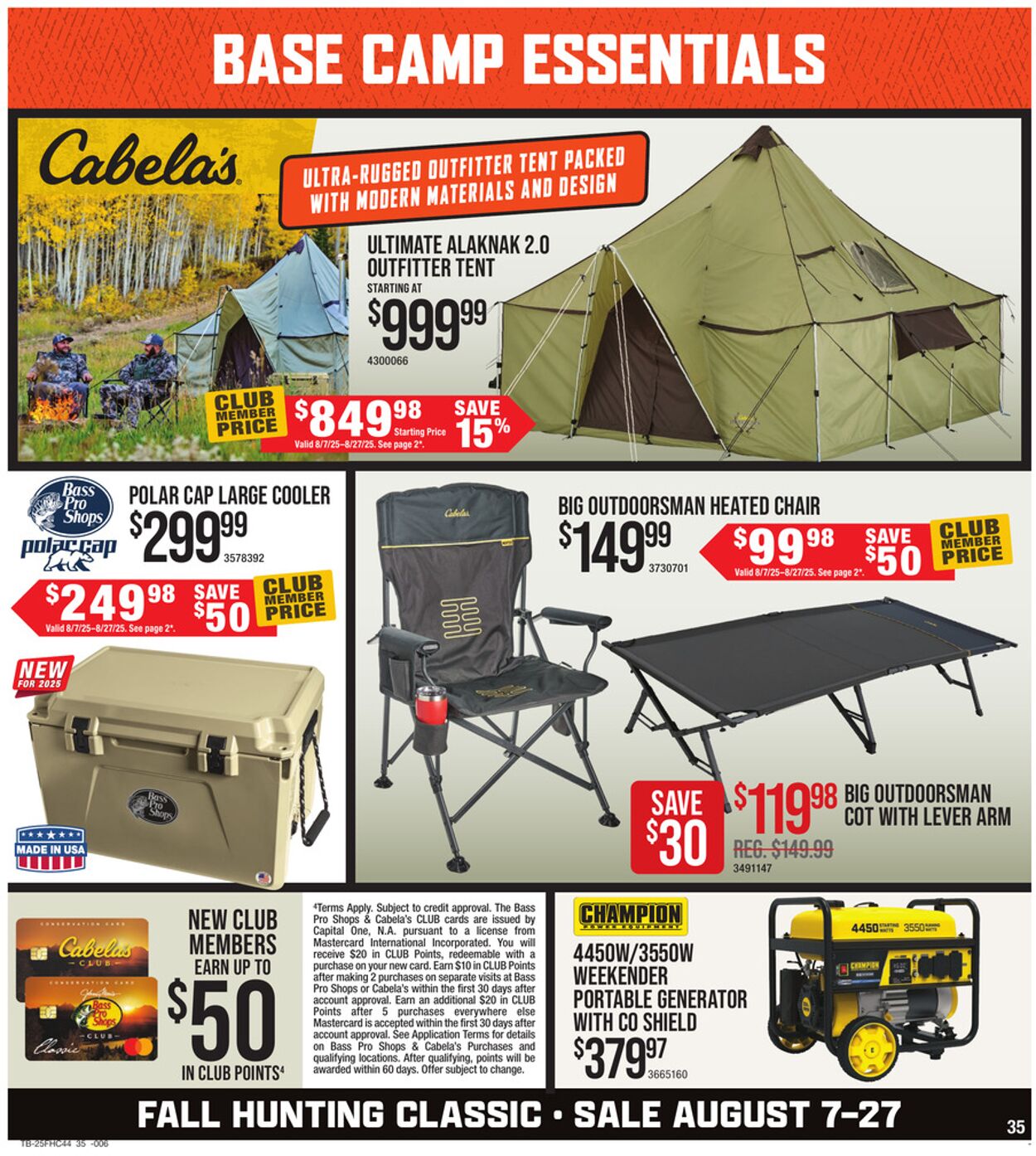 Weekly ad Cabela's 08/07/2025 - 08/27/2025
