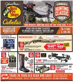 Weekly ad Cabela's 08/07/2025 - 08/27/2025