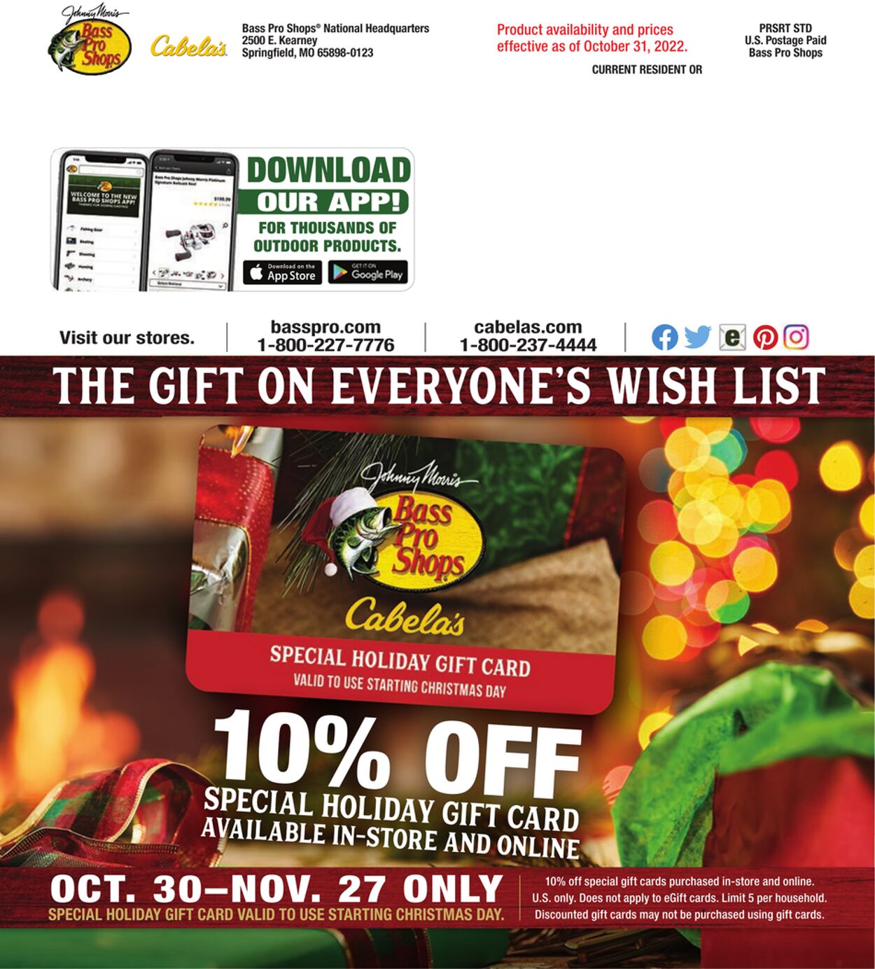 Weekly ad Cabela's 12/01/2022 - 12/31/2022