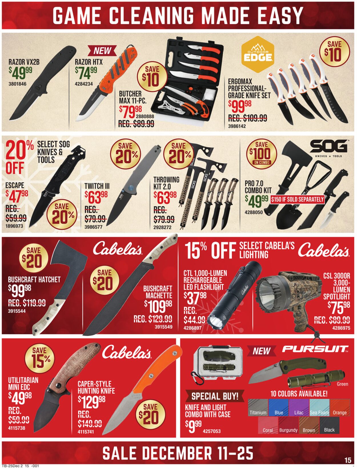 Weekly ad Cabela's 12/11/2025 - 12/25/2025