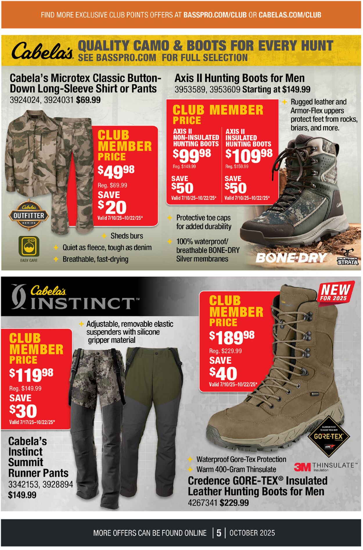 Weekly ad Cabela's 10/01/2025 - 10/31/2025