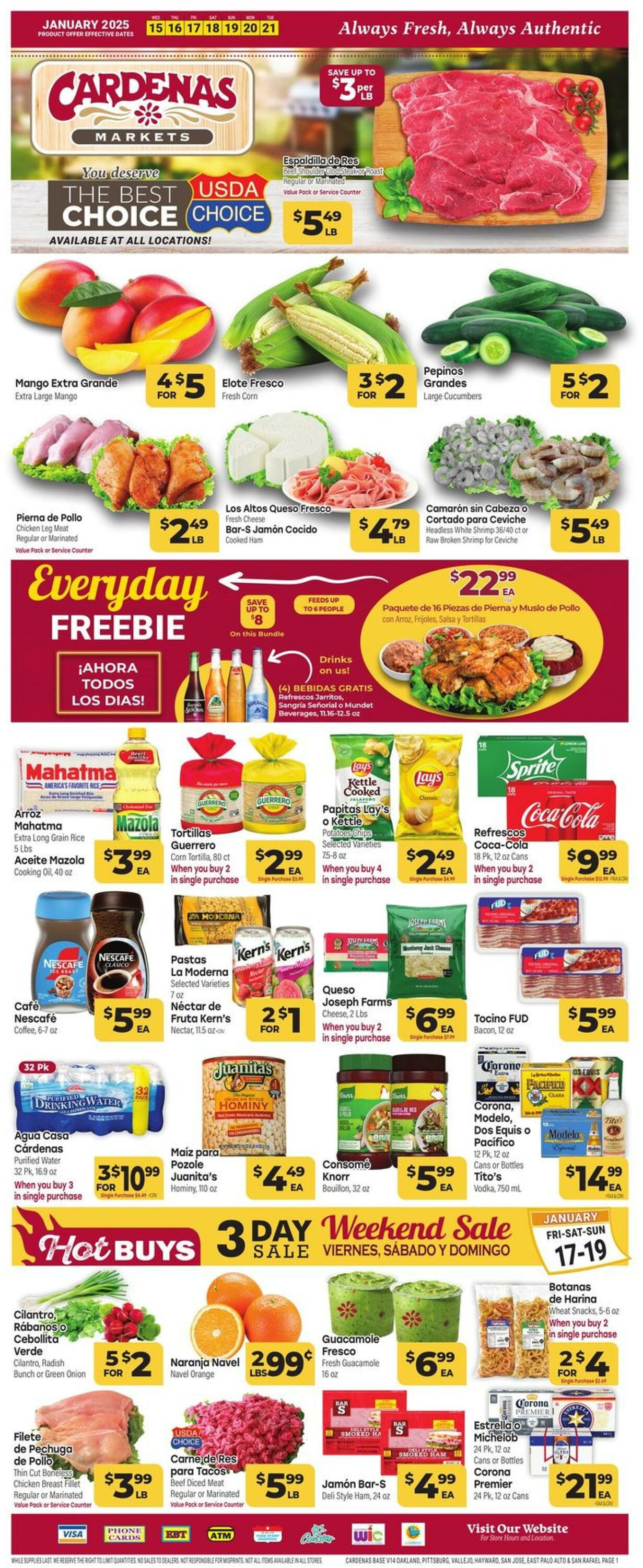 Weekly ad Cardenas Markets 01/15/2025 - 01/21/2025