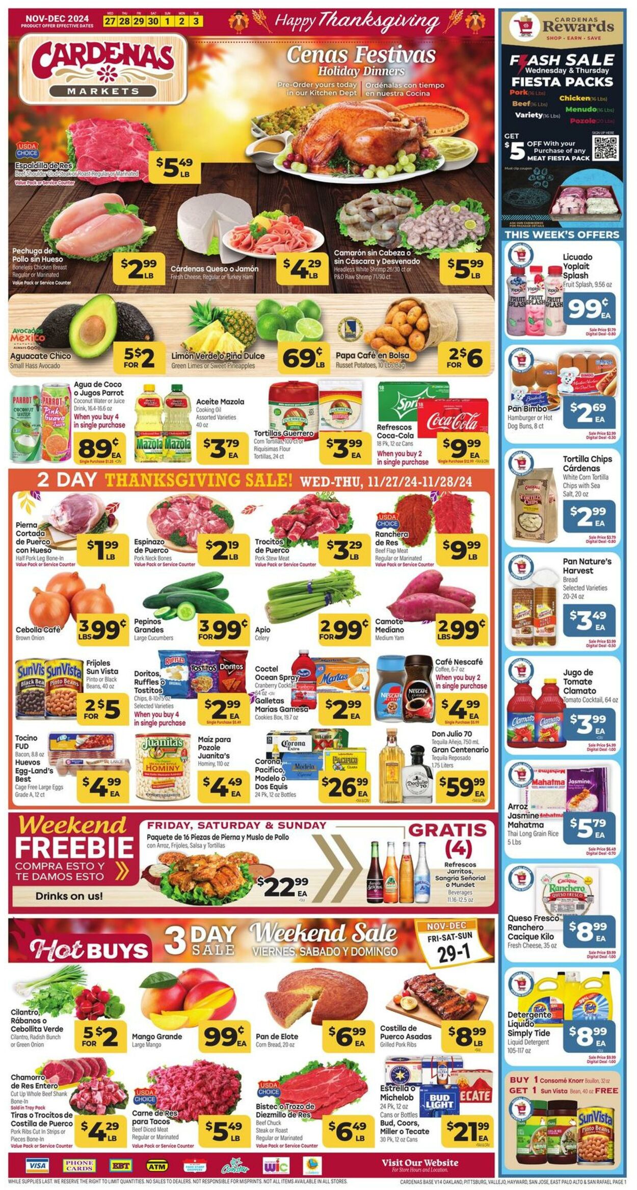 Weekly ad Cardenas Markets 11/27/2024 - 12/03/2024