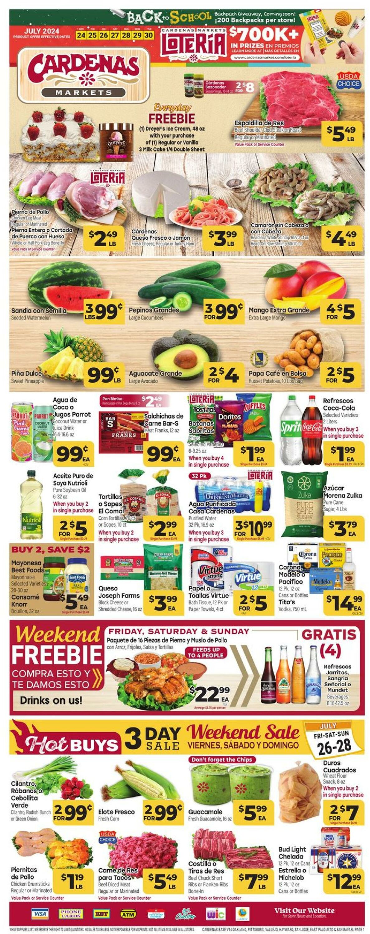 Weekly ad Cardenas Markets 07/24/2024 - 07/30/2024