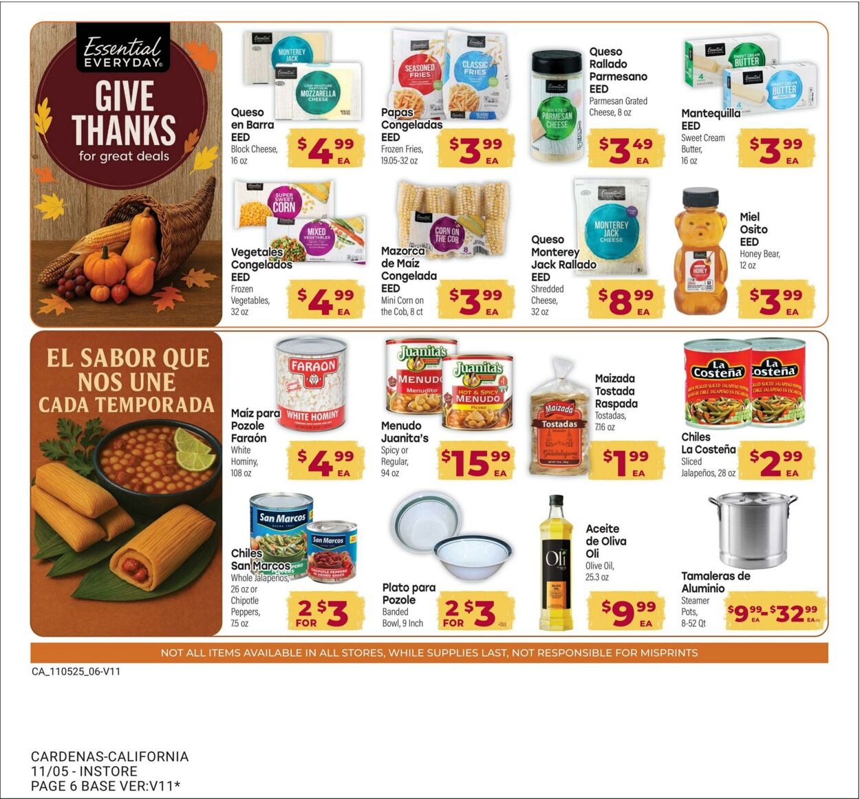 Weekly ad Cardenas Markets 11/05/2025 - 12/02/2025