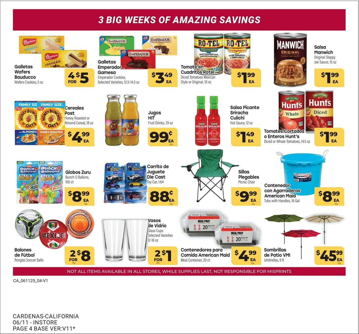 Weekly ad Cardenas Markets 06/11/2025 - 07/01/2025