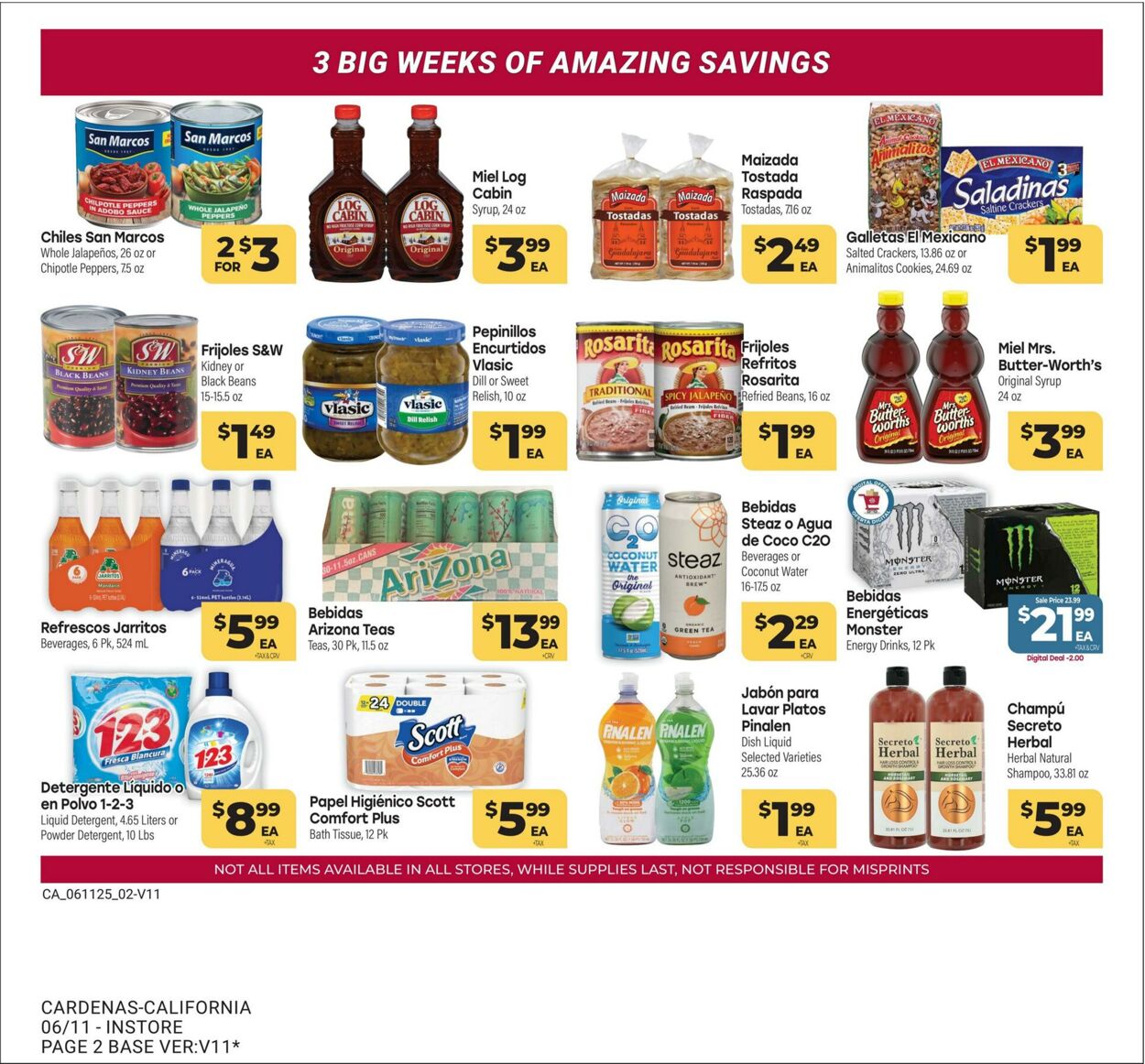 Weekly ad Cardenas Markets 06/11/2025 - 07/01/2025