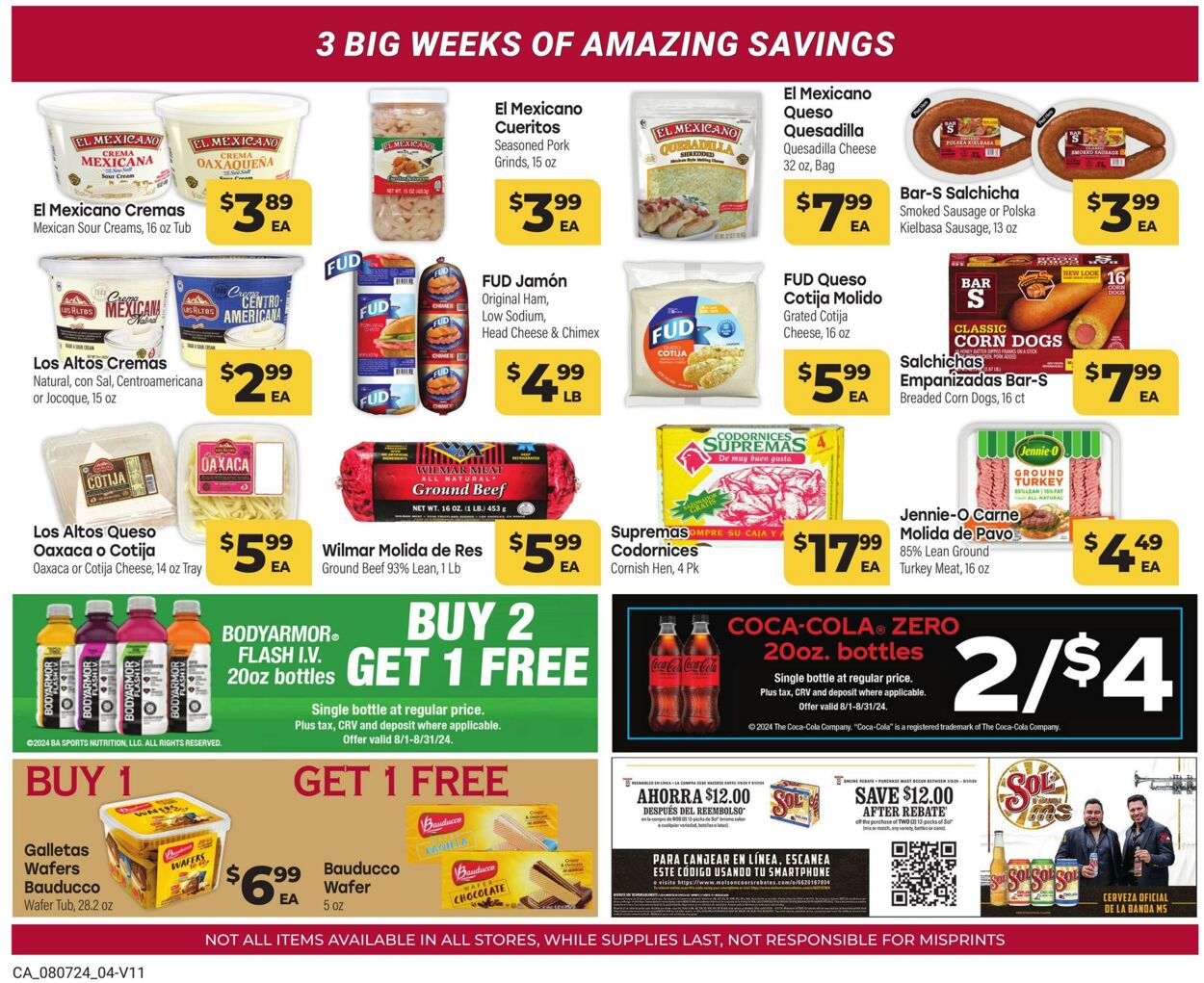 Weekly ad Cardenas Markets 08/07/2024 - 08/27/2024