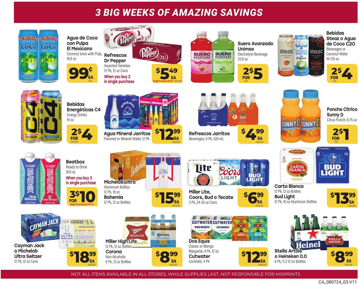 Weekly ad Cardenas Markets 08/07/2024 - 08/27/2024