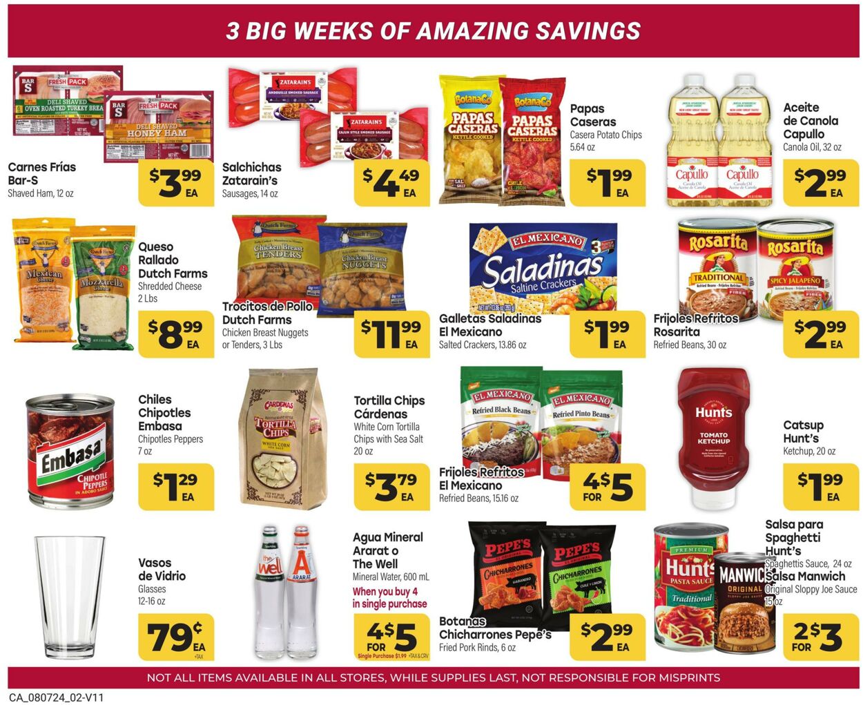 Weekly ad Cardenas Markets 08/07/2024 - 08/27/2024