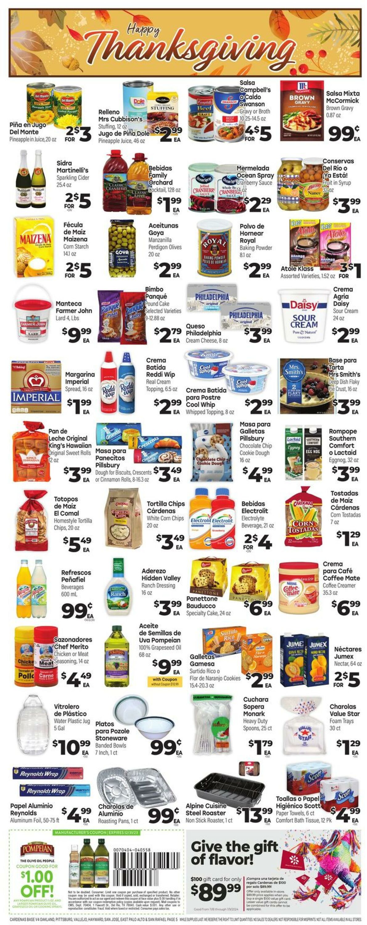 Weekly ad Cardenas Markets 11/15/2023 - 11/21/2023