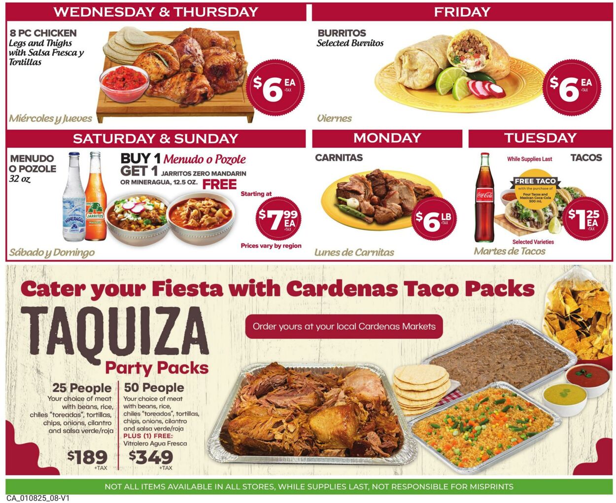 Weekly ad Cardenas Markets 01/08/2025 - 01/28/2025