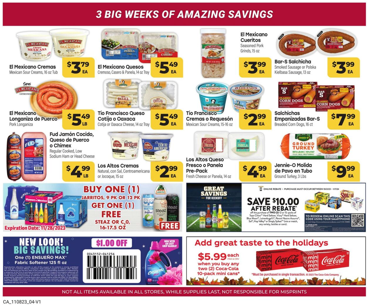 Weekly ad Cardenas Markets 11/08/2023 - 11/28/2023