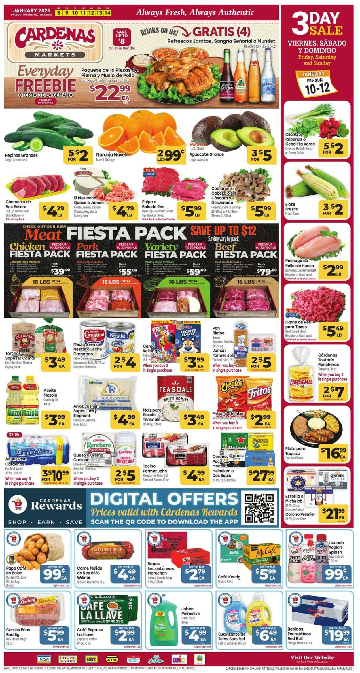 Weekly ad Cardenas Markets 01/08/2025 - 01/14/2025