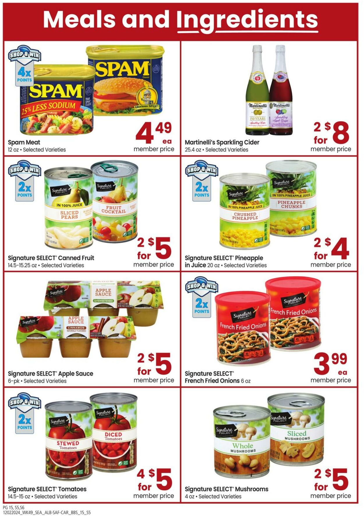 Weekly ad Carrs 12/02/2024 - 01/05/2025