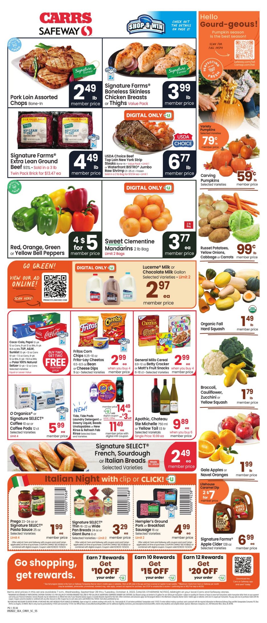 Weekly ad Carrs 09/28/2022-10/04/2022