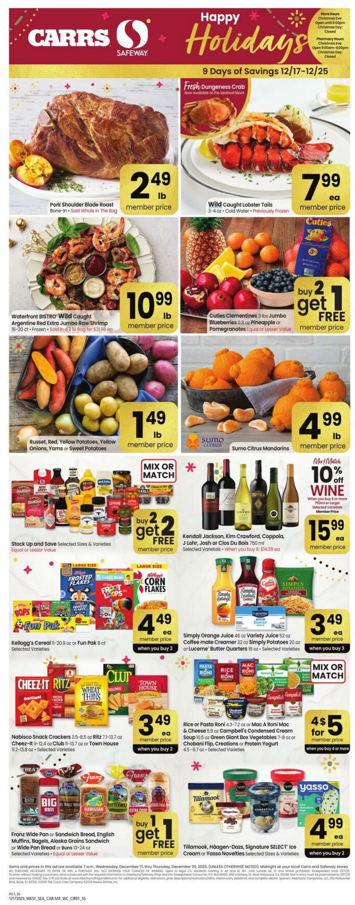 Weekly ad Carrs 12/17/2025 - 12/25/2025