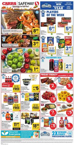 Weekly ad Carrs 10/30/2023 - 11/26/2023