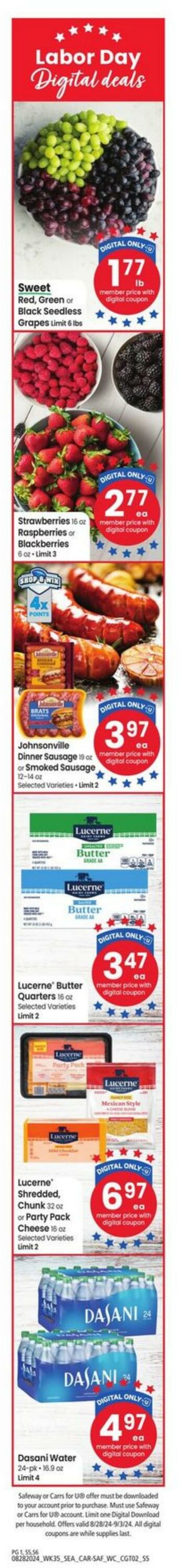 Weekly ad Carrs 08/28/2024 - 09/03/2024