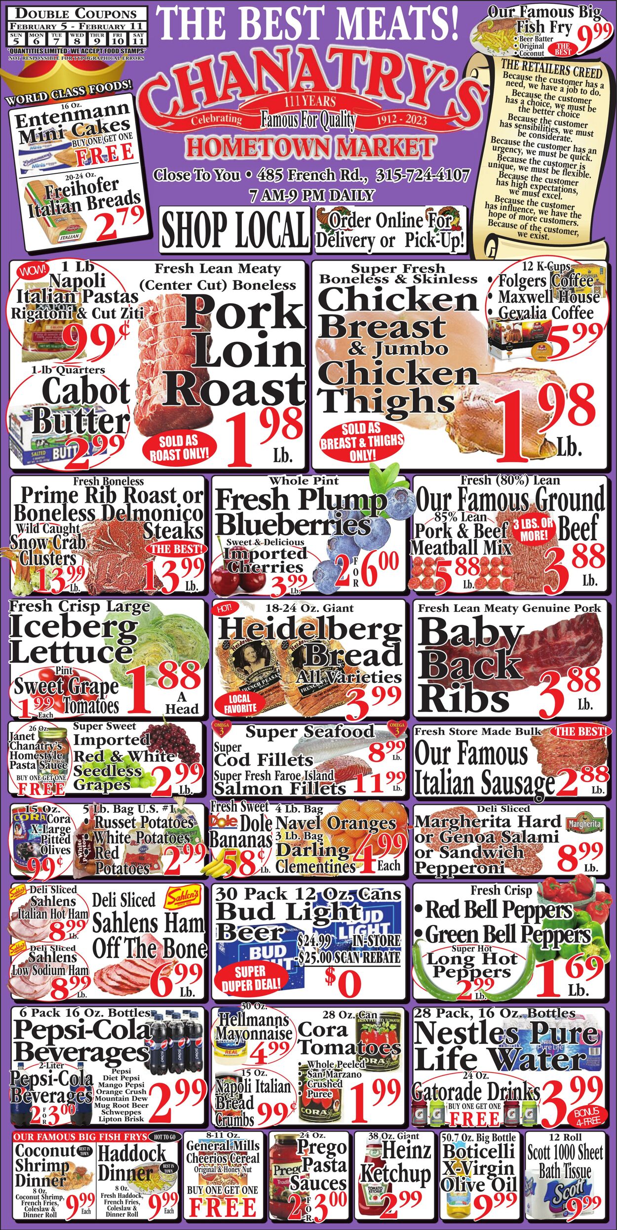 Weekly ad Chanatry's Hometown Market 02/05/2023 - 02/11/2023