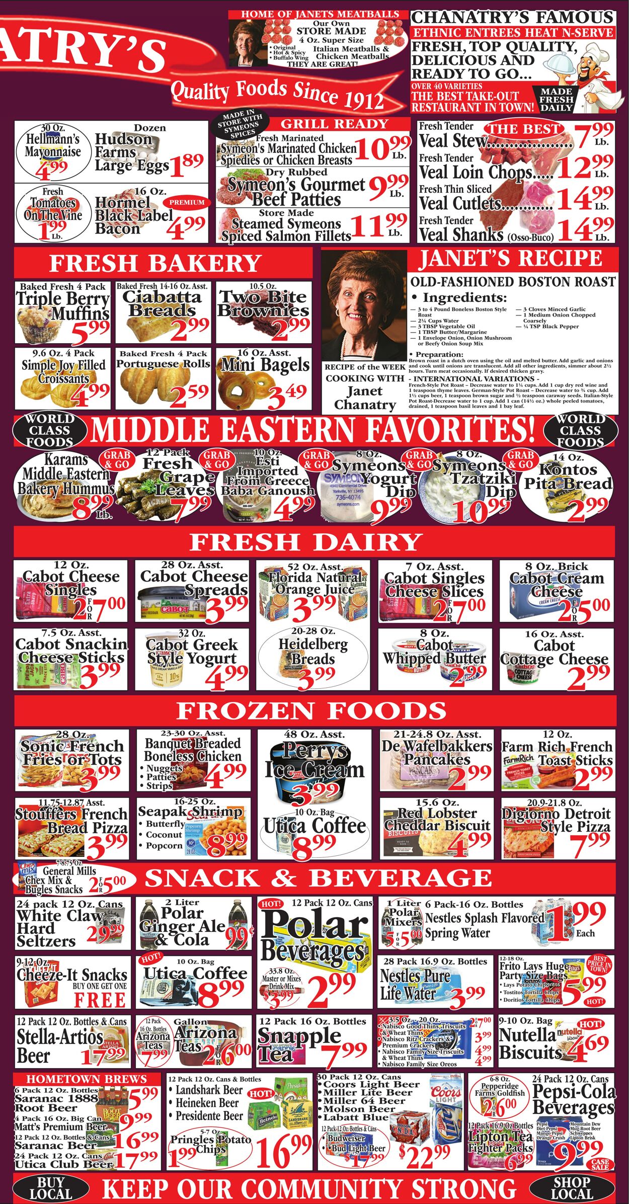 Weekly ad Chanatry's Hometown Market 01/07/2024 - 01/13/2024