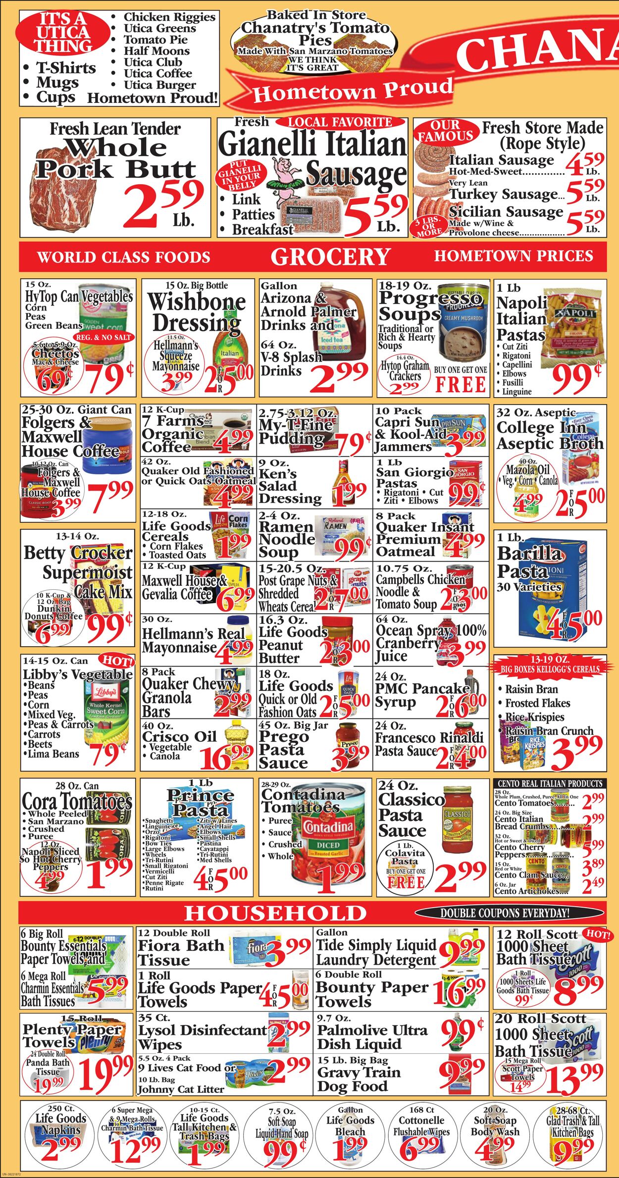 Weekly ad Chanatry's Hometown Market 01/14/2024 - 01/20/2024