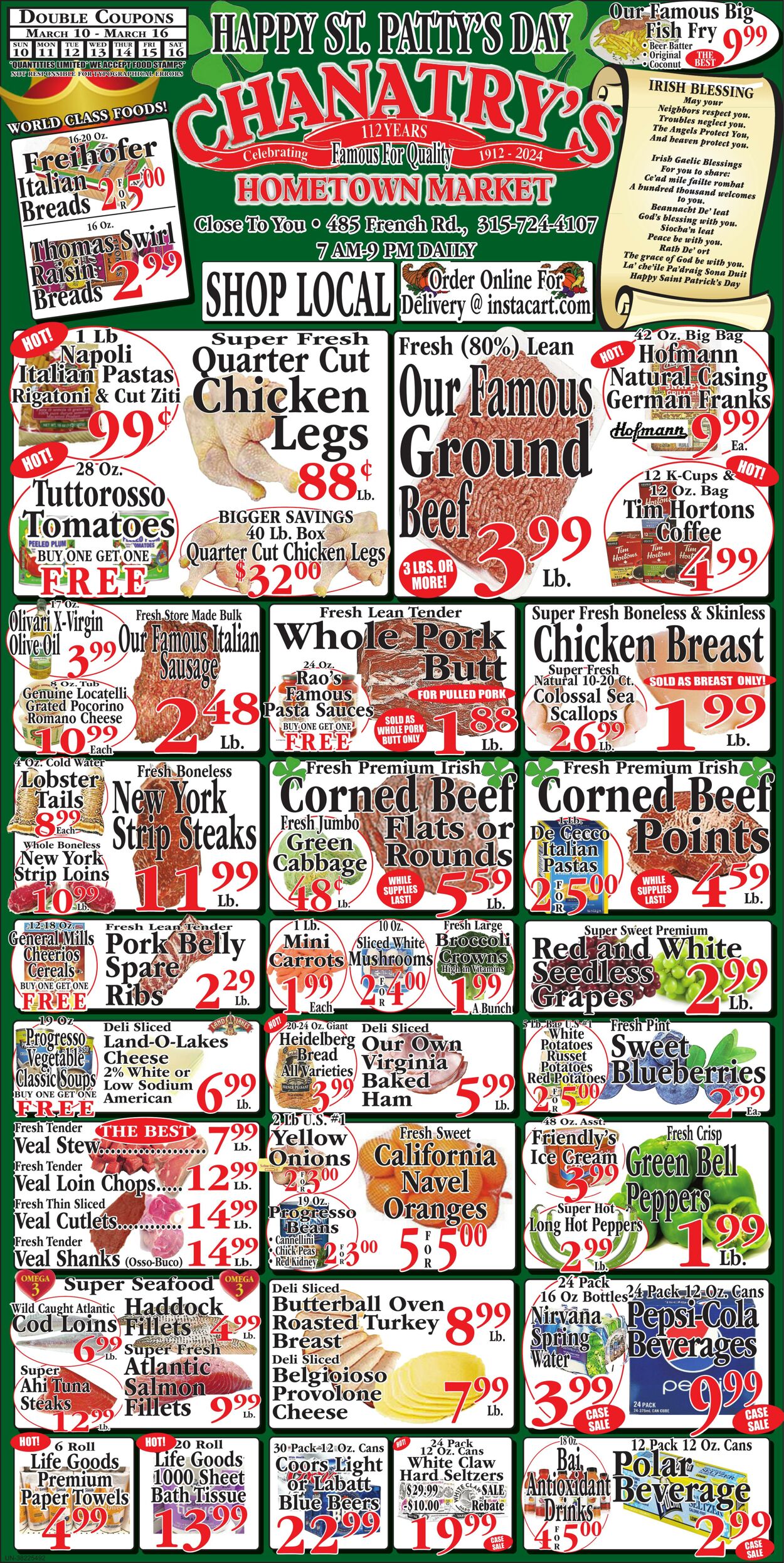 Weekly ad Chanatry's Hometown Market 03/10/2024 - 03/16/2024
