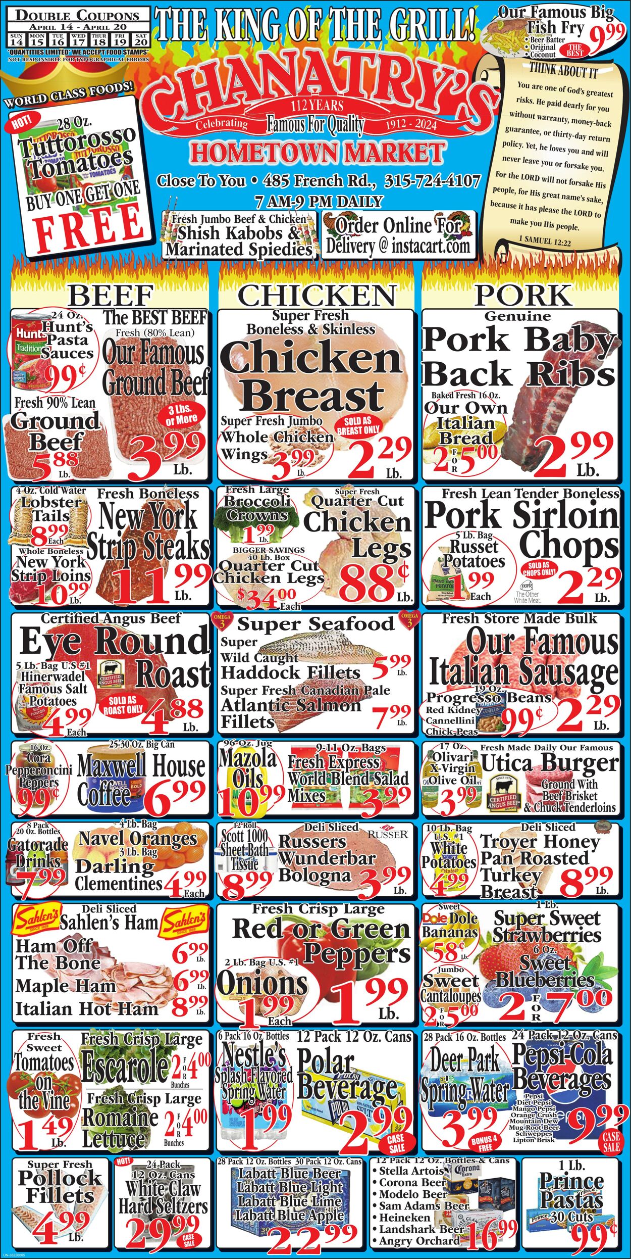 Chanatry's Hometown Market Promotional weekly ads