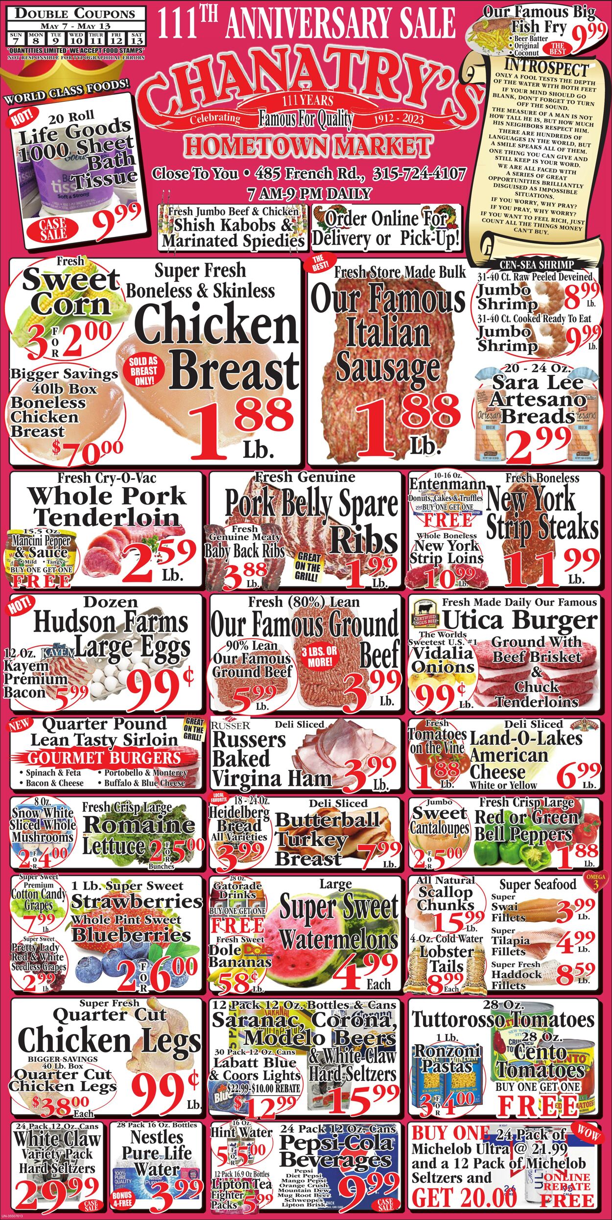 Weekly ad Chanatry's Hometown Market 05/07/2023 - 05/13/2023