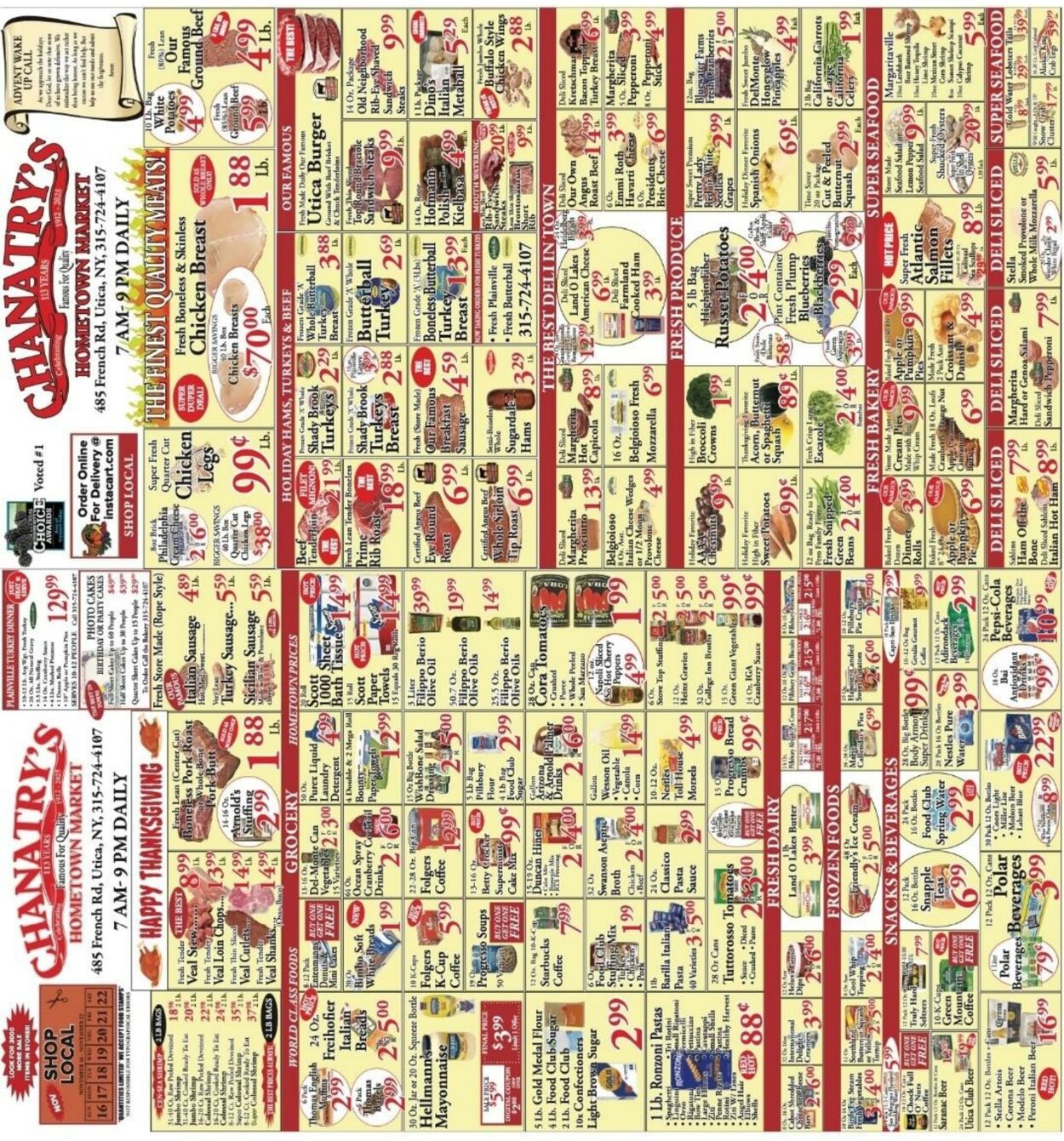 Weekly ad Chanatry's Hometown Market 11/15/2025 - 11/21/2025