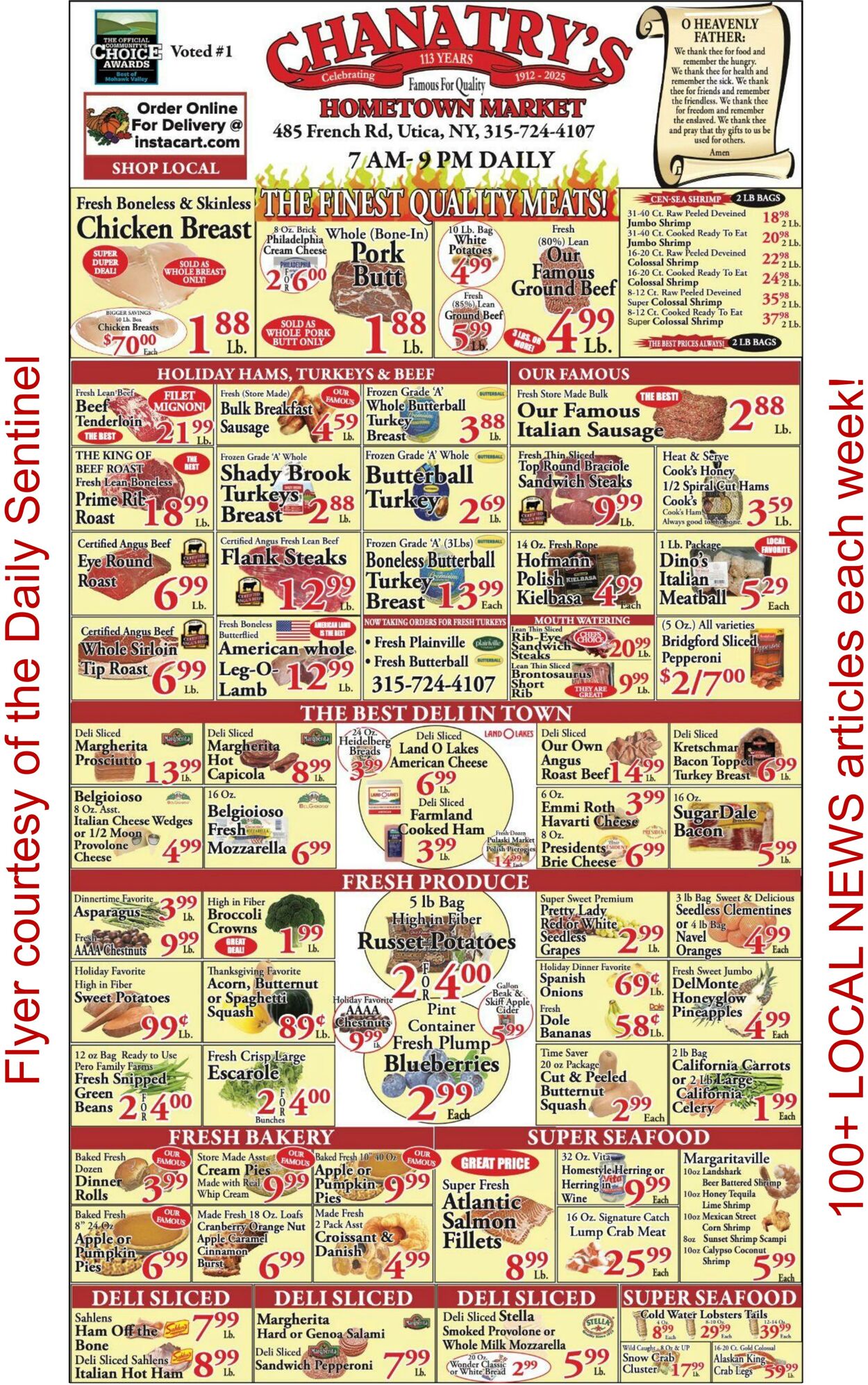 Weekly ad Chanatry's Hometown Market 11/22/2025 - 11/28/2025
