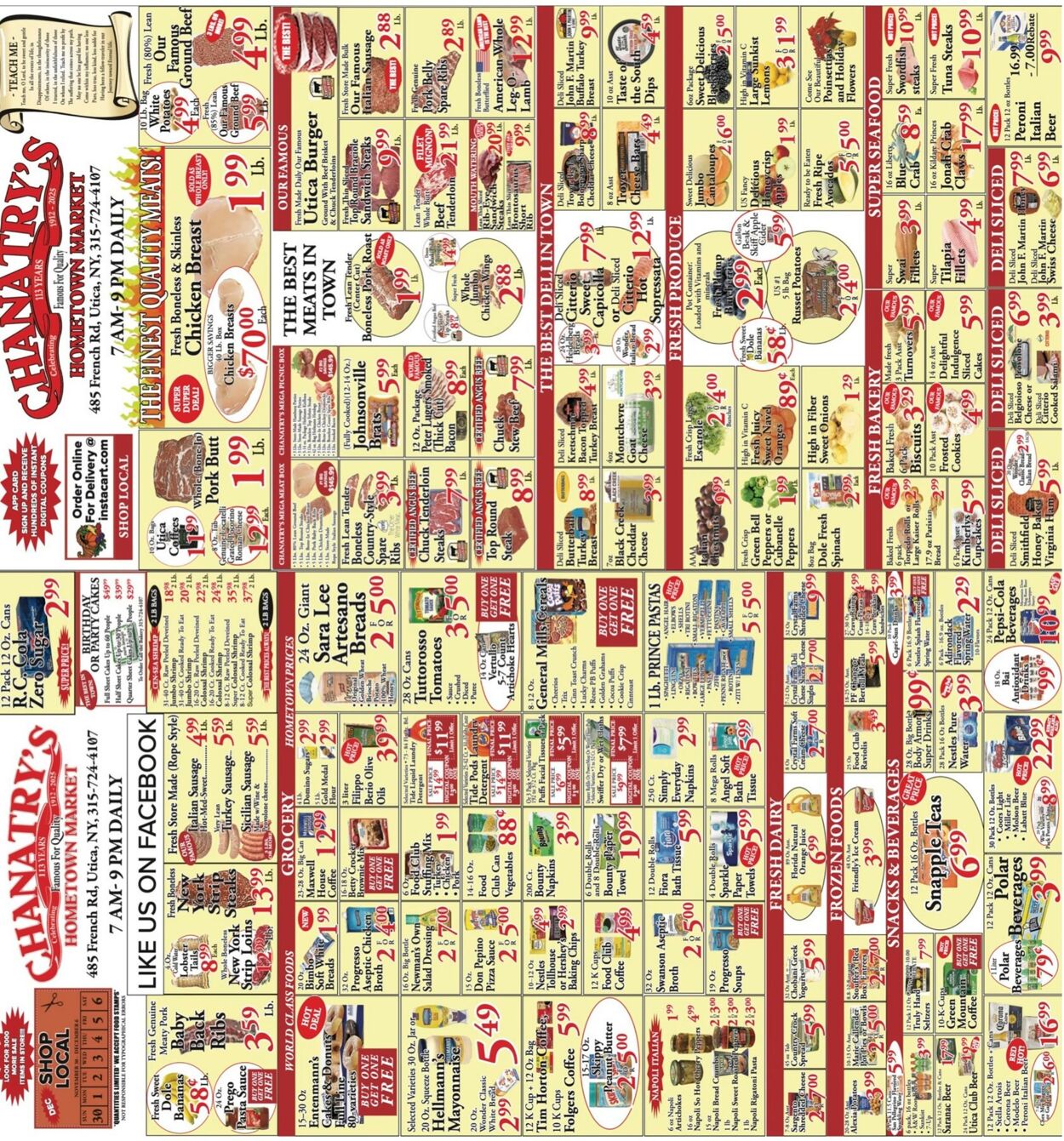 Weekly ad Chanatry's Hometown Market 11/29/2025 - 12/05/2025