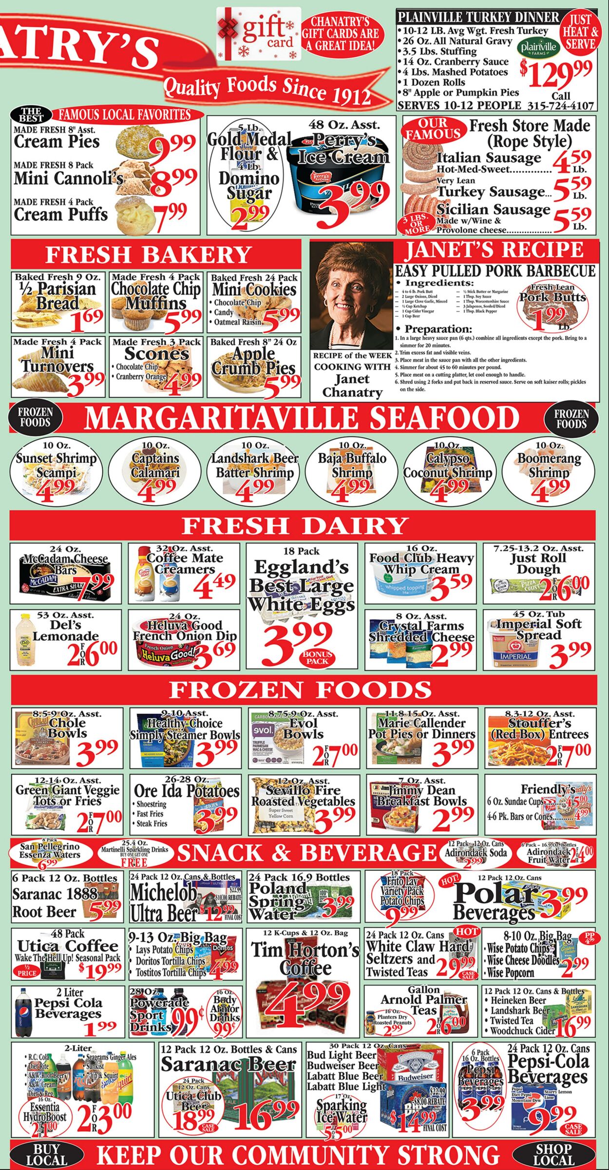 Weekly ad Chanatry's Hometown Market 12/08/2024 - 12/14/2024