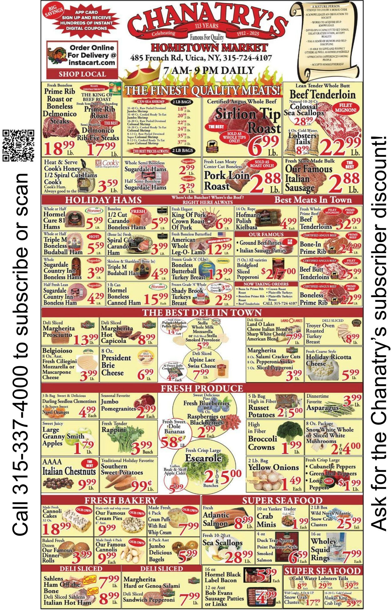 Weekly ad Chanatry's Hometown Market 12/13/2025 - 12/19/2025