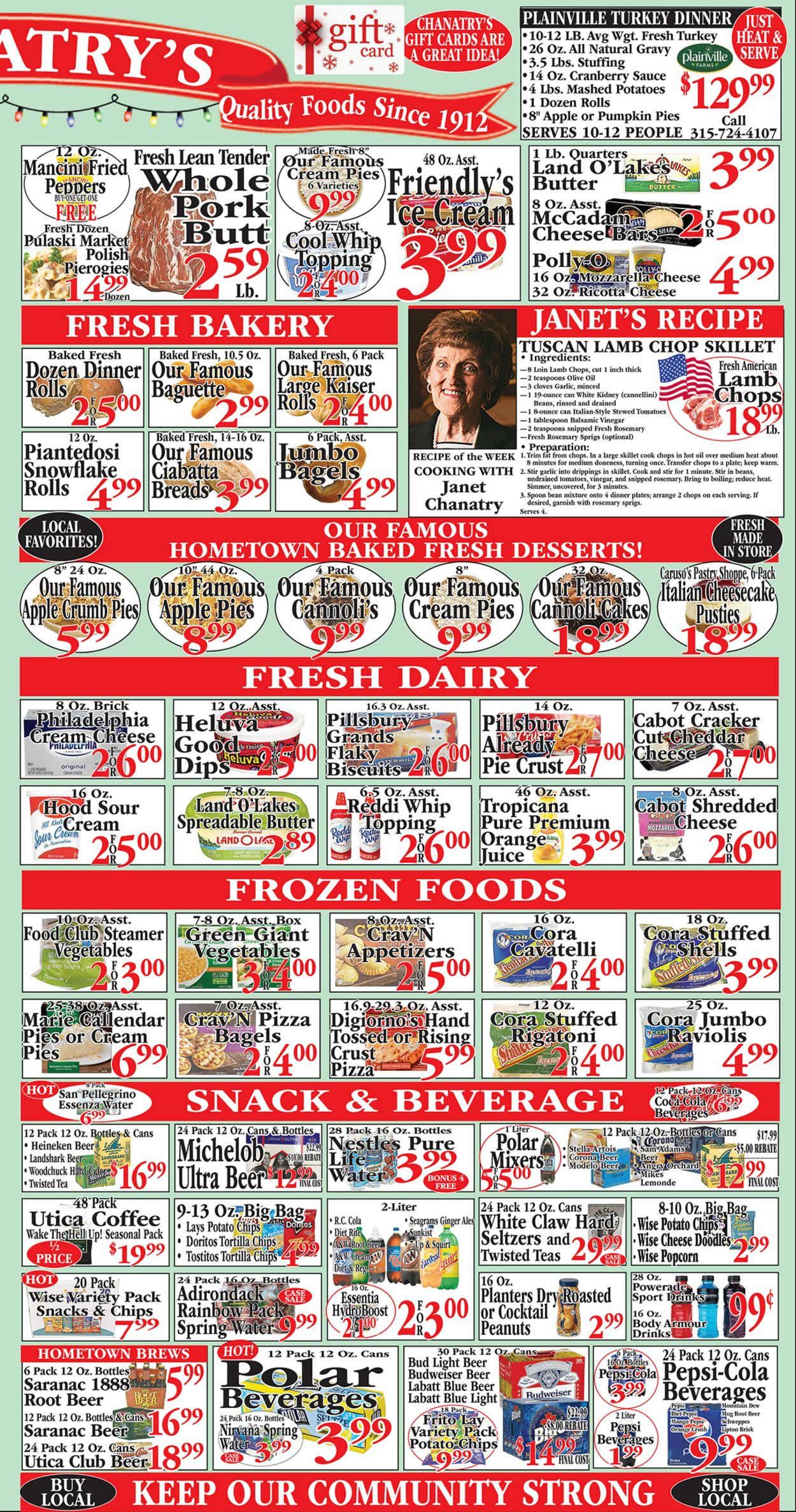 Weekly ad Chanatry's Hometown Market 12/15/2024 - 12/21/2024