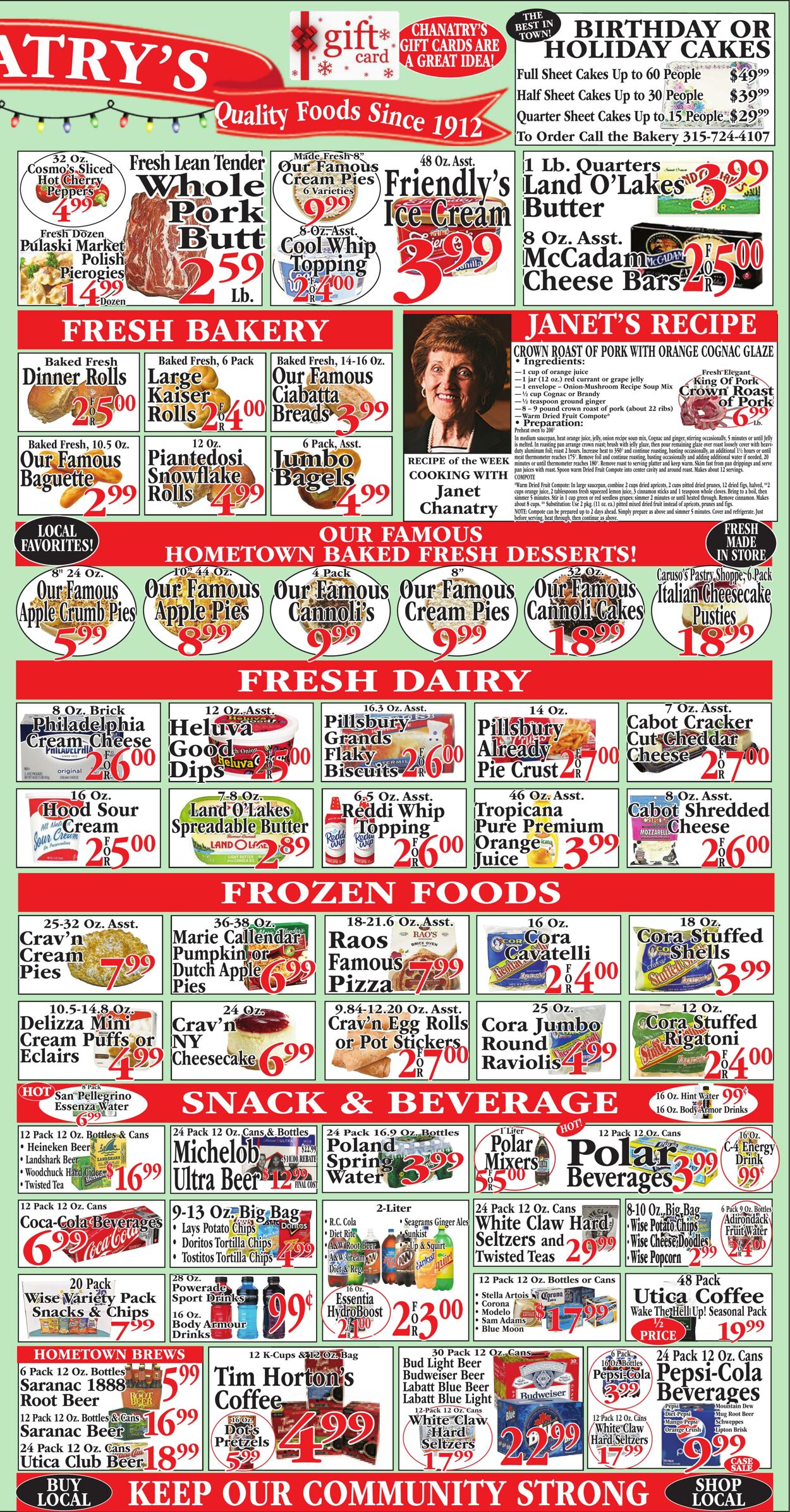 Weekly ad Chanatry's Hometown Market 12/22/2024 - 12/28/2024