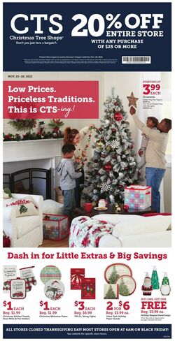 Weekly ad Christmas Tree Shops 11/25/2022 - 11/28/2022