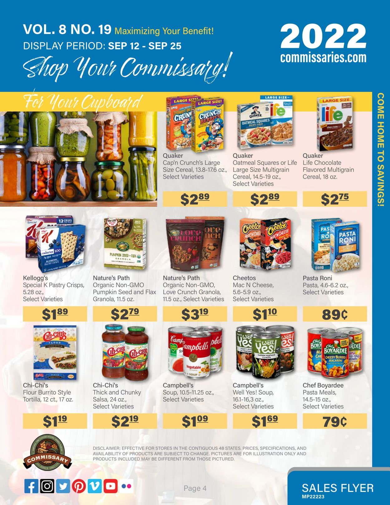 Weekly ad Commissary 09/12/2022 - 09/25/2022