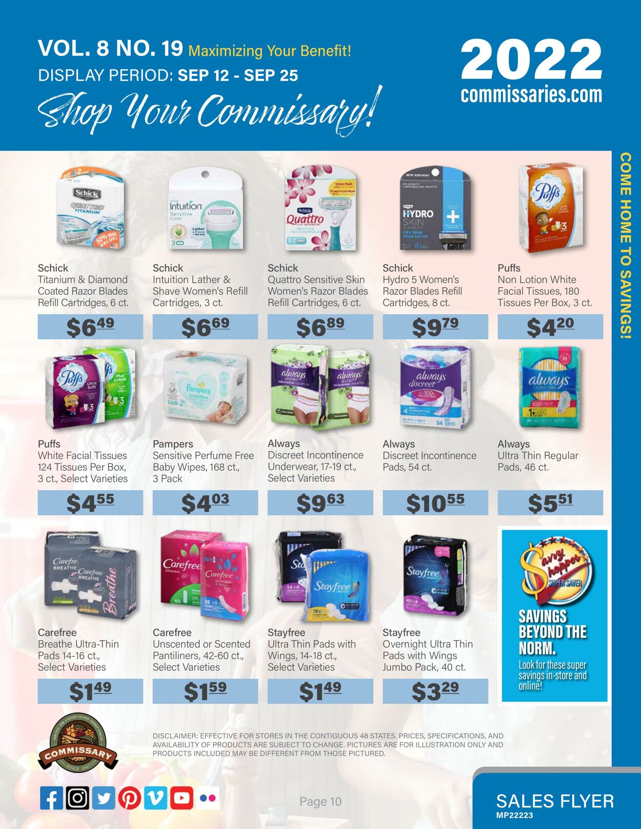 Weekly ad Commissary 09/12/2022 - 09/25/2022