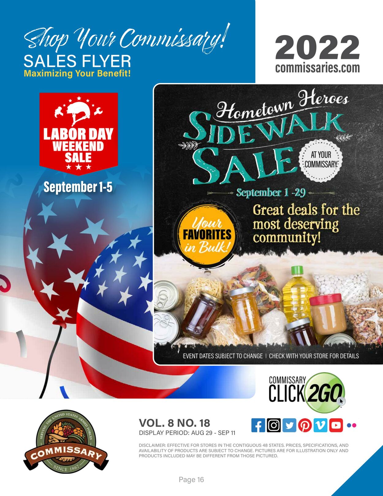 Weekly ad Commissary 08/29/2022 - 09/11/2022