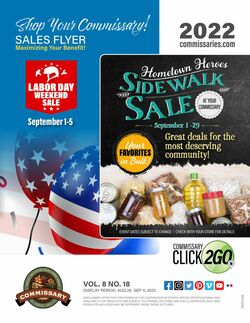 Weekly ad Commissary 08/29/2022-09/11/2022