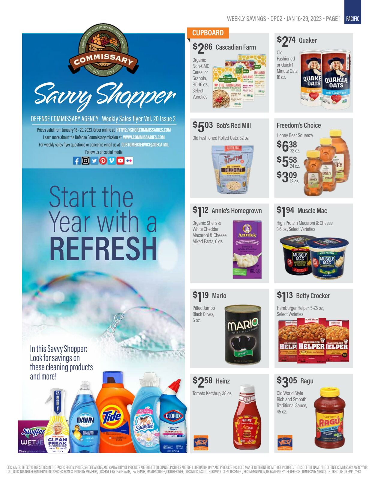 Weekly ad Commissary 01/16/2023-01/29/2023